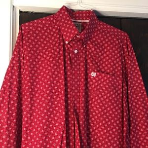 Cinch Red Dress Shirt. SZ Large.
